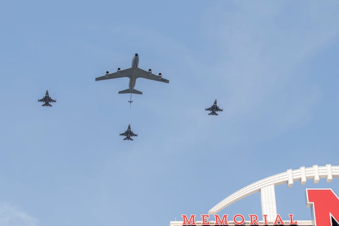 Flyover 2021 Buffalo at Nebraska football